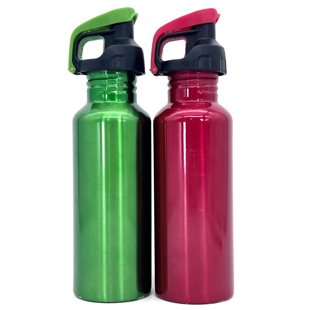 Cool Gear Stainless Steel Water Bottles 2-Pack 650ml BPA Free Holiday Red Green - Picture 11 of 14